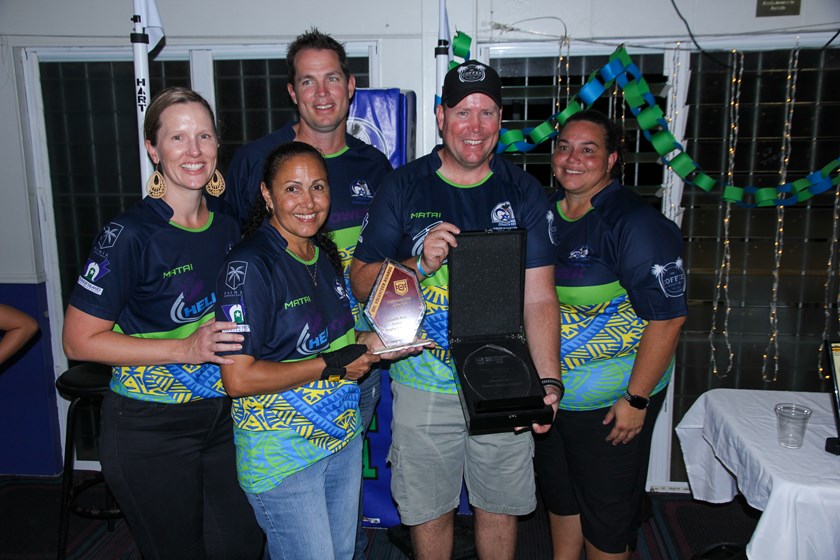  Zenadth Kes Junior Rugby League receiving their 94ddz.community Club of the Year award on Thursday Island, QLD