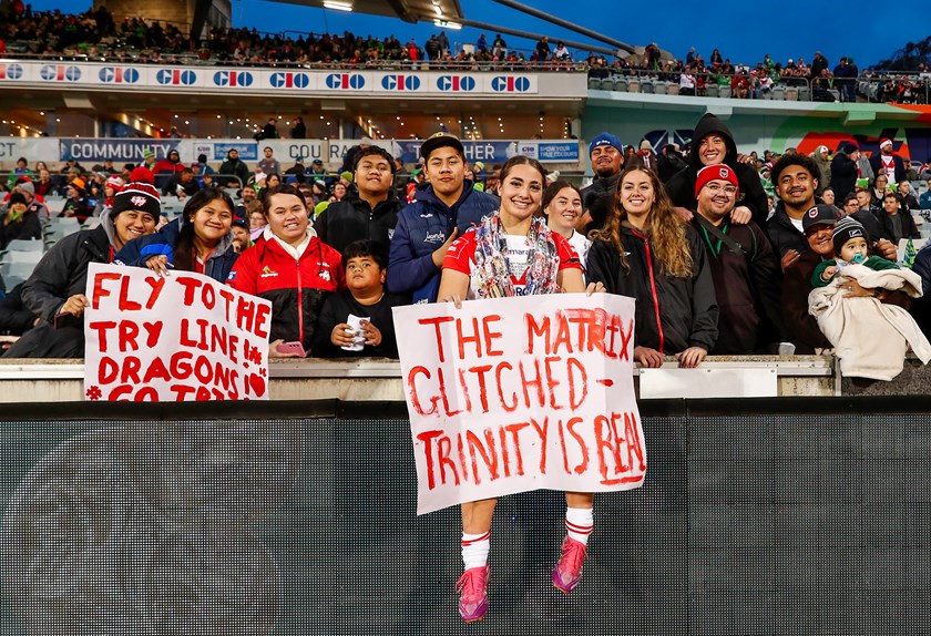 Trinity Tauaneai joined her sister Alexis in the NRLW after debuting against the Raiders in Round 1. 